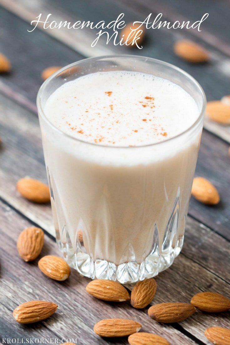 Homemade Almond Milk is fun and nutritious and knocks the store bought milk off the shelves! |Krollskorner.com