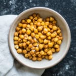 Roasted Chickpeas with Salt - perfect snack or top on salads! krollskorner.com