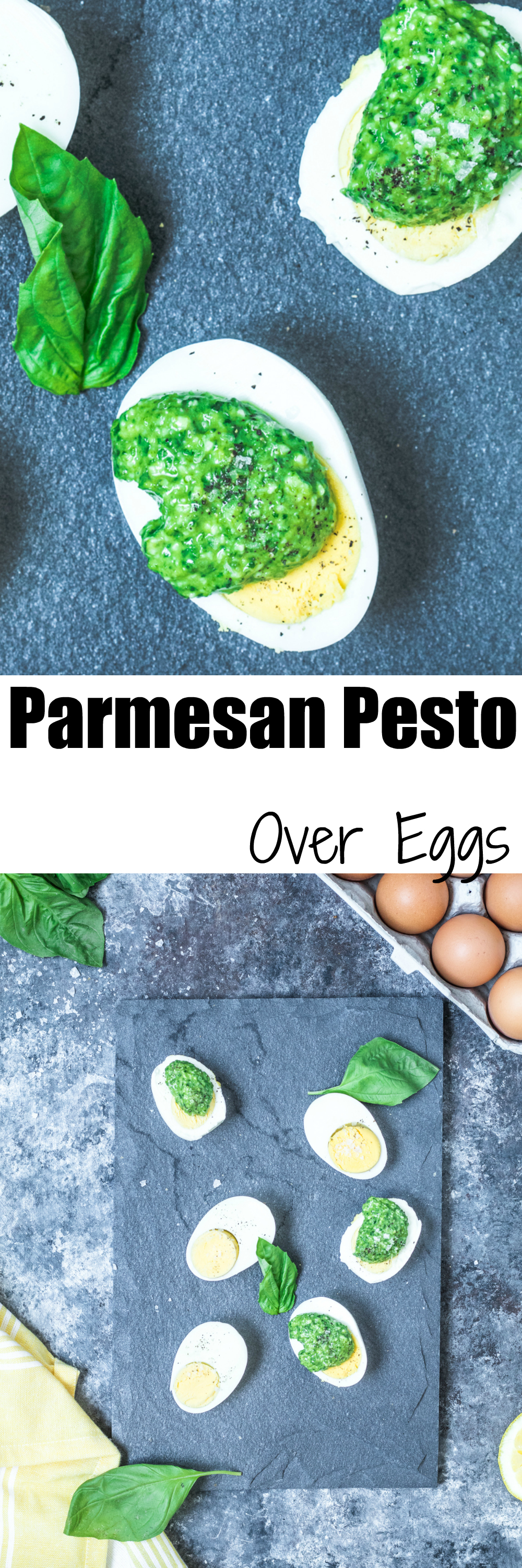 Parmesan Pesto Over Eggs Easy recipe for Easter! Kroll's Korner