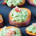 Sweet Potatoes with Guacamole - easy, healthy AND tasty, what more could you ask for!? krollskorner.com