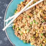 Quinoa Fried Rice is a fun alternative to the typical fried rice and will give you a boost of protein and fiber! Krollskorner.com