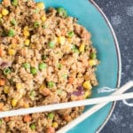 Quinoa Fried Rice is a fun alternative to the typical fried rice and will give you a boost of protein and fiber! Krollskorner.com