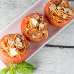 Need a new way to keep your pasta portions in check? Stuff it in a tomato! You get the satisfaction from the carbs and a fresh tomato filled with filled with antioxidants such as lycopene! |Krollskorner.com