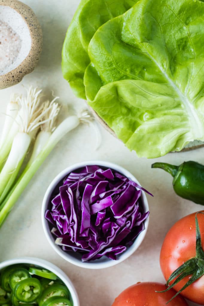 fresh vegetables on a marble table