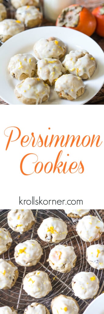 persimmon cookies on a white plate