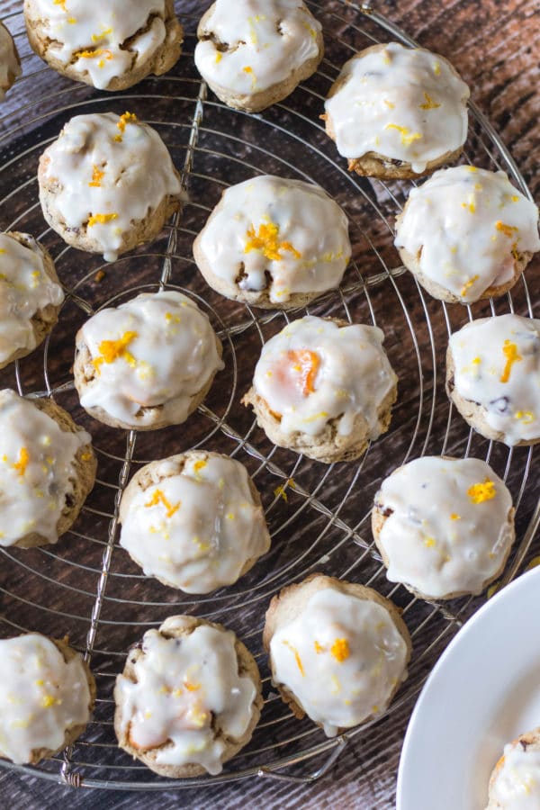 persimmon cookies on cooling rack