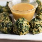 Spinach Balls with Mustard Dipping Sauce - YUMMY! #ADeliciosoThanksgiving