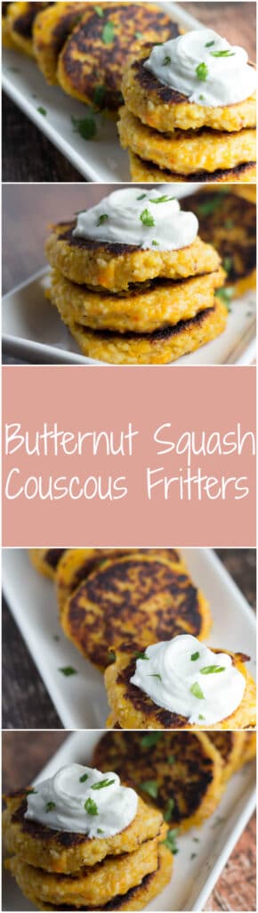 Butternut Squash Couscous Fritters | Krollskorner.com