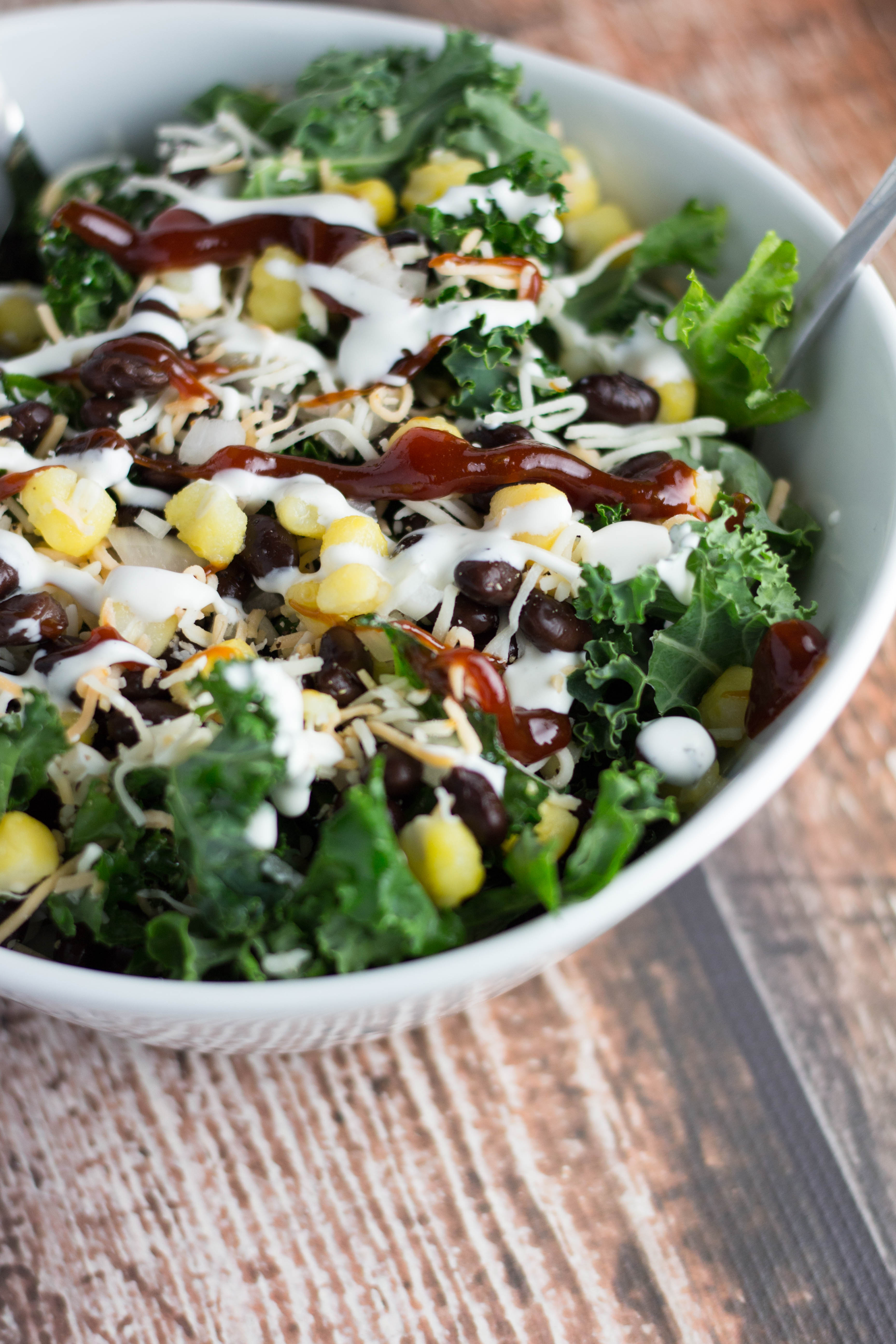 Chopped BBQ Kale Salad | Krollskorner.com