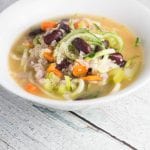 Vegetarian Zoodle Soup, easy way to get your veggies in for the day! | Krollskorner.com