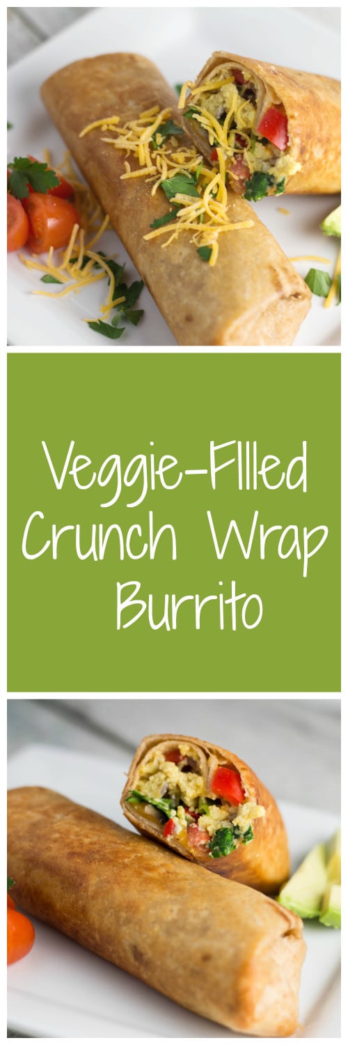 Veggie-Filled Breakfast Crunch Wrap Burrito | Krollskorner.com