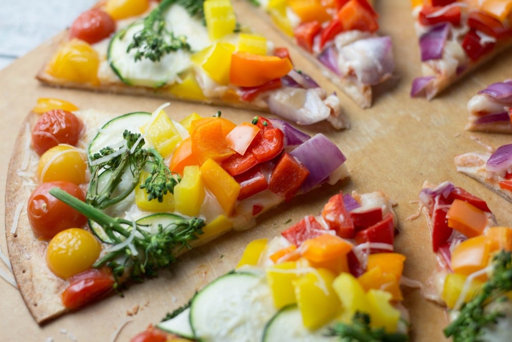 Savor the Flavor of Eating Right with this rainbow pizza! #NNM2016