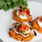 This appetizer is a fun way to incorporate spiralized veggies & an easy way to impress your guests! The combo of fresh mozzarella and basil is always a win! |Krollskorner.com