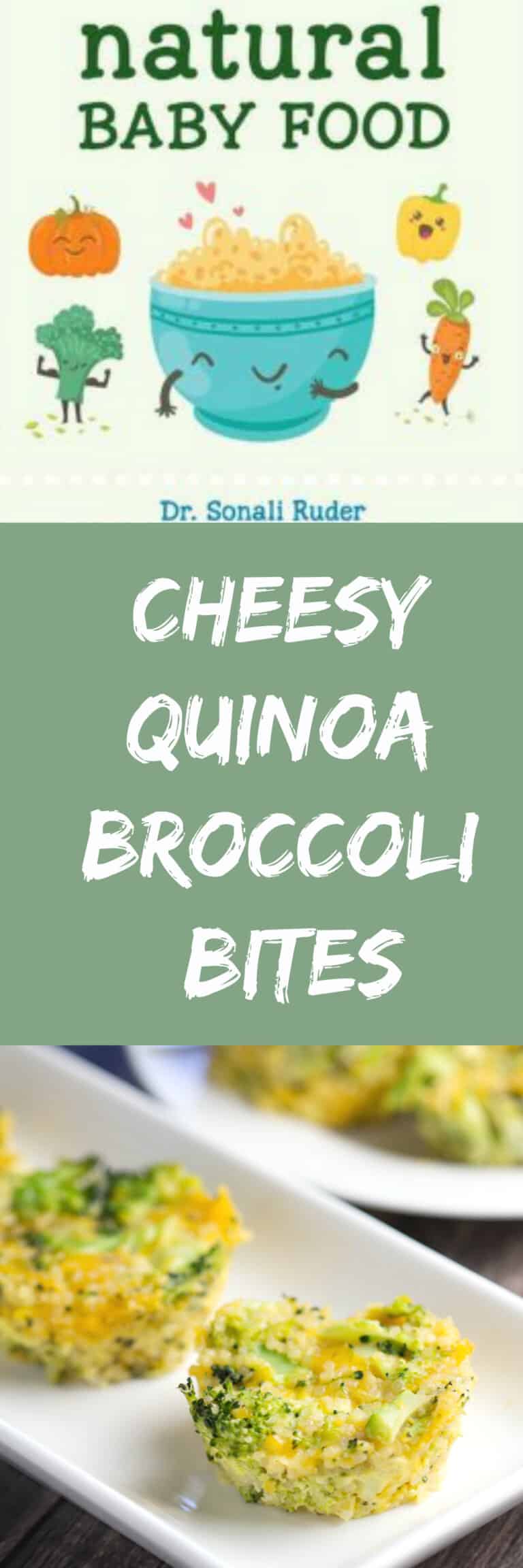 Cheesy Quinoa Broccoli Bites + Natural Baby Food Book Review Krolls Korner