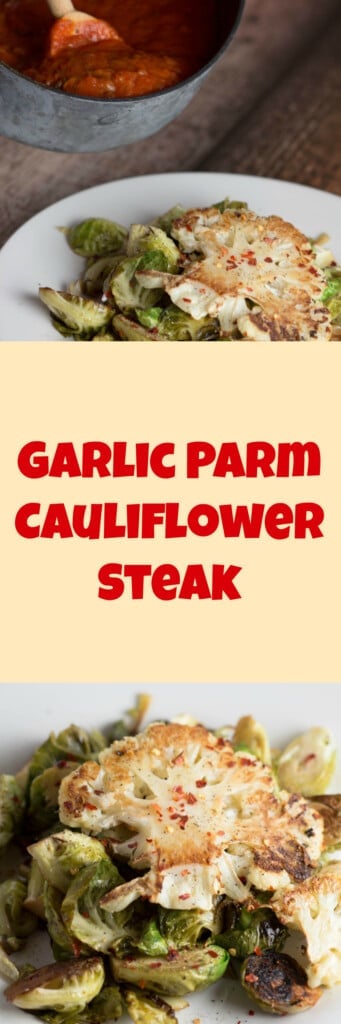 Garlic Parm Cauliflower Steak |Krollskorner.com