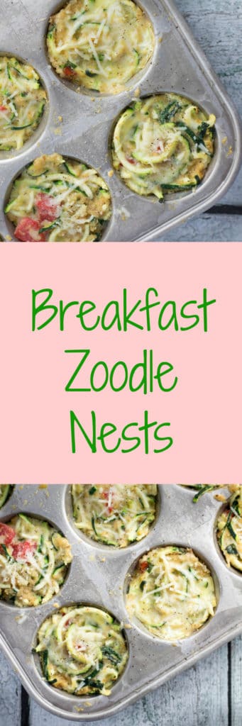 zoodle breakfast nests in a muffin tin