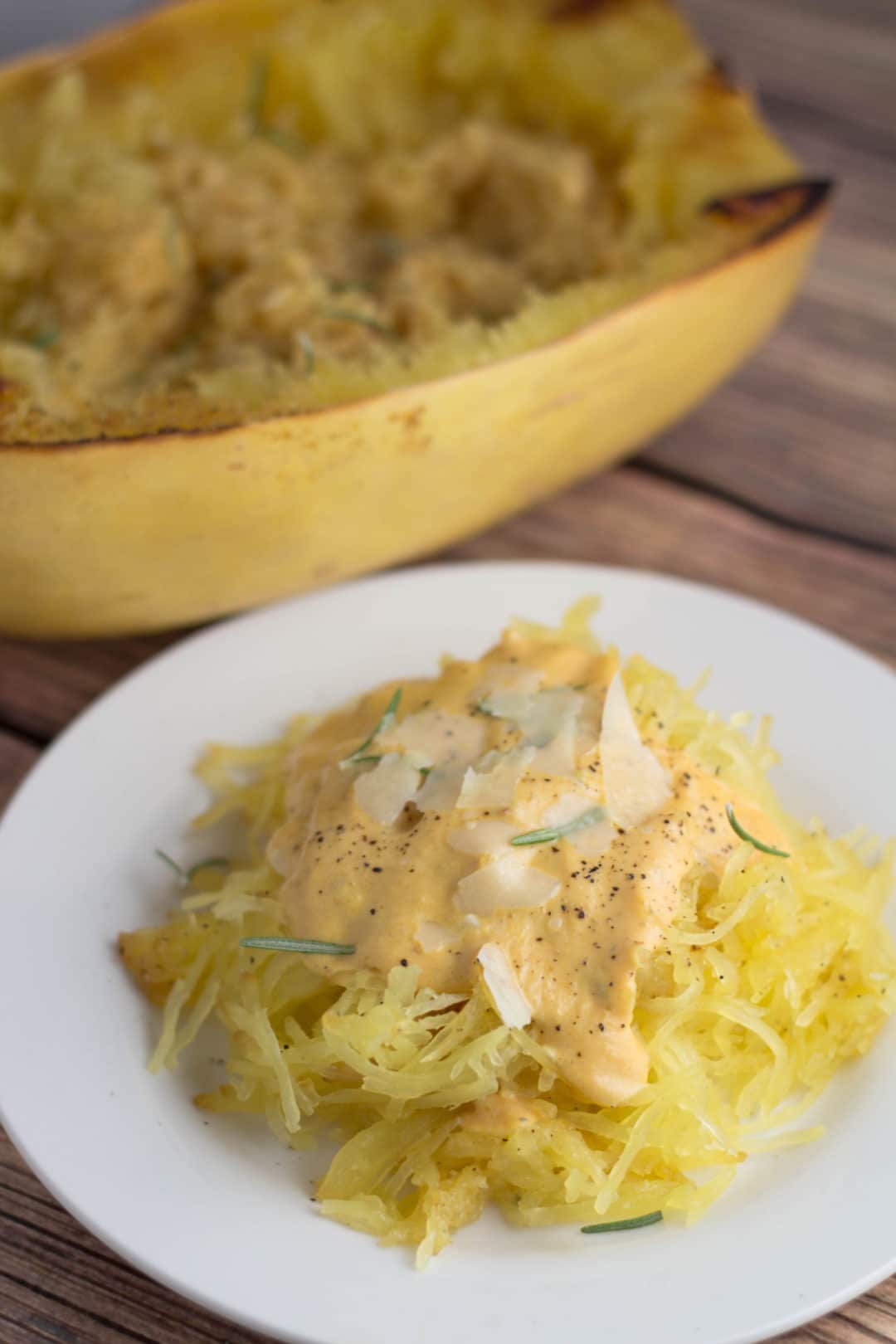 Nothing screams Fall more than this Pumpkin Alfredo Sauce! Perfect on Spaghetti Squash or regular pasta - you will not be disappointed! Krollskorner.com