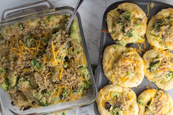 Need an easy and healthy weeknight dinner? These cheesy broccoli rice cups will do the trick! Going low carb? Ditch the biscuit & eat as a casserole! Krollskorner.com
