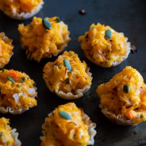 butternut squash in a mini phyllo shell