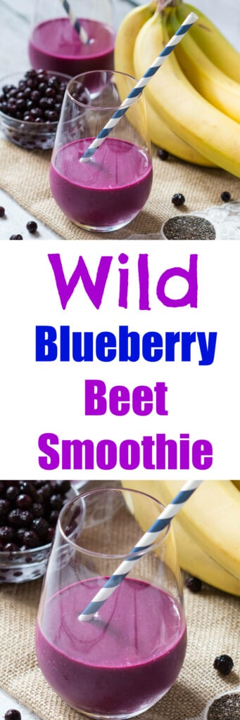 Wild Blueberry Beet Smoothie is full of antioxidants and is nutrient rich! #AD #WildYourSmoothie