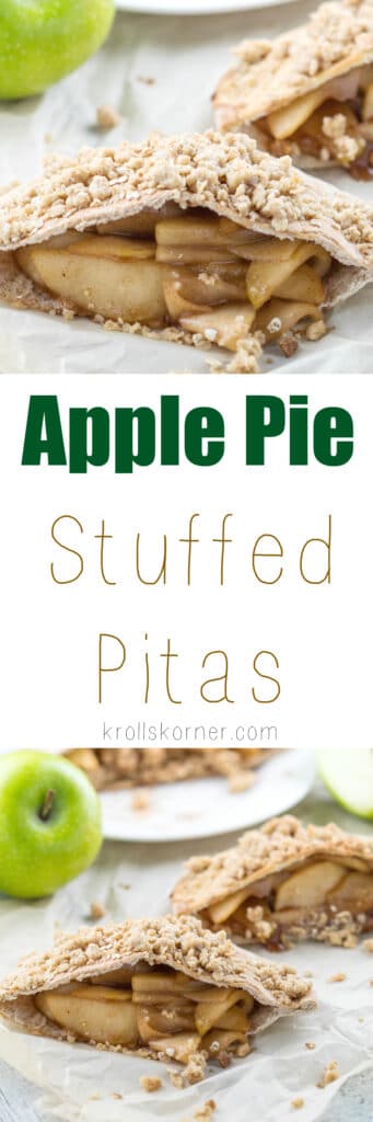 #AD - Apple Pie Stuffed Pitas - a healthy and satisfying dessert! #TheRecipeRedux |krollskorner.com