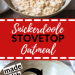 stovetop oatmeal sprinkled with cinnamon
