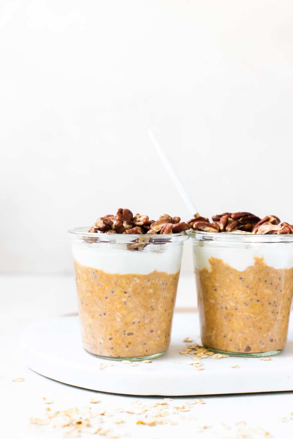 Pumpkin Pie Overnight Oats (Healthy & High Protein)