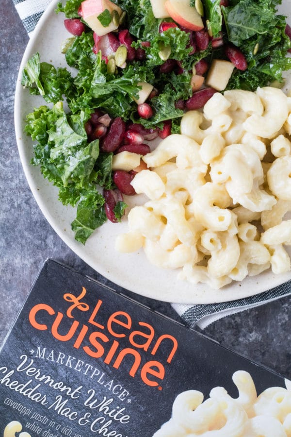 Try this easy and nutritious way to Balance Your Plate with Lean Cuisine's Vermont Cheddar Mac and Cheese and a Fall Protein Salad! |#BalanceYourPlate