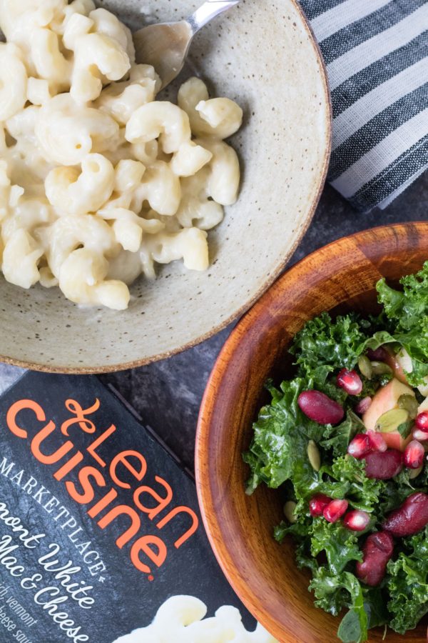 Try this easy and nutritious way to Balance Your Plate with Lean Cuisine's Vermont Cheddar Mac and Cheese and a Fall Protein Salad! |#BalanceYourPlate