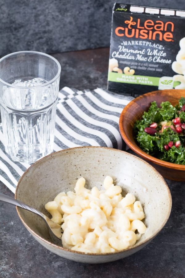 Try this easy and nutritious way to Balance Your Plate with Lean Cuisine's Vermont Cheddar Mac and Cheese and a Fall Protein Salad! |#BalanceYourPlate
