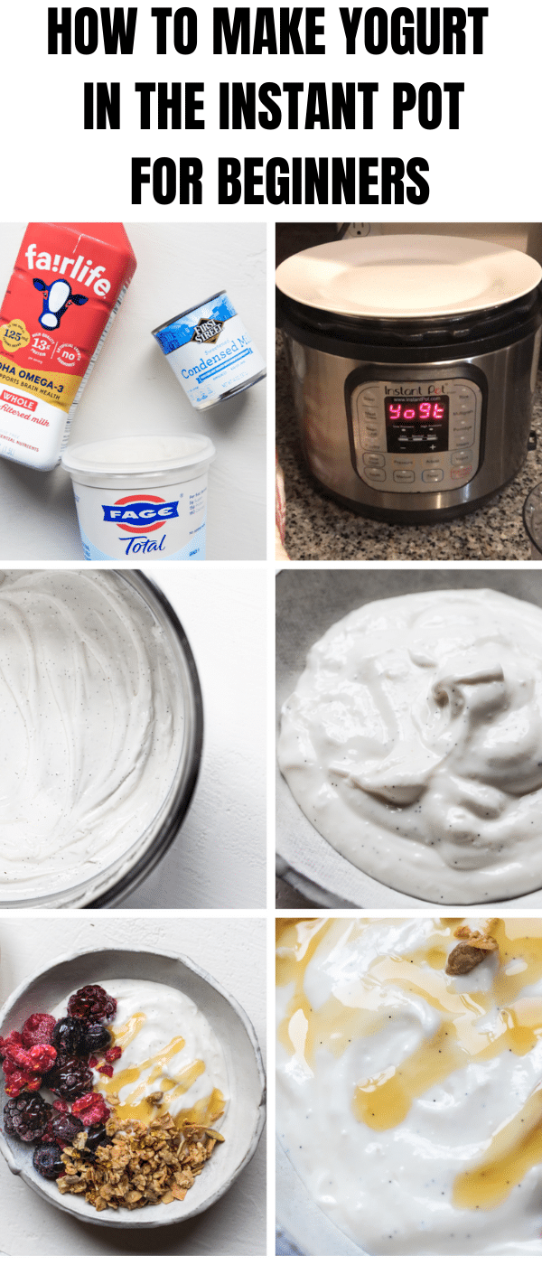 step by step photos of how to make yogurt in the instant pot