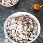 Take the traditional Puppy Chow and Fall it up a bit with this PUMPKIN Puppy Chow! krollskorner.com"