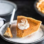 a slice of sweet potato pie