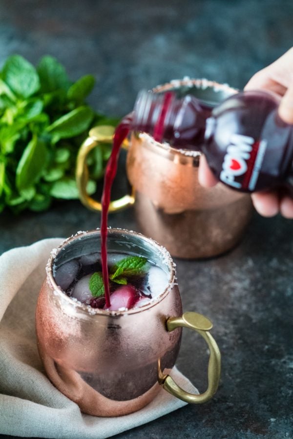 Pomegranate Moscow Mule Cocktail