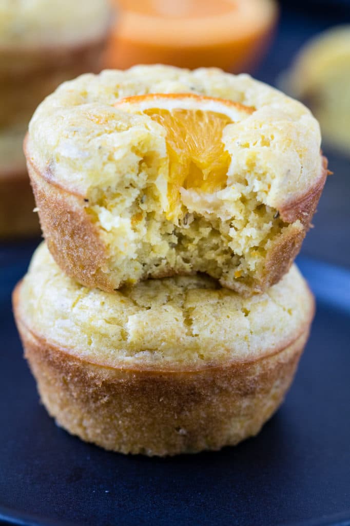 olive oil and orange muffins