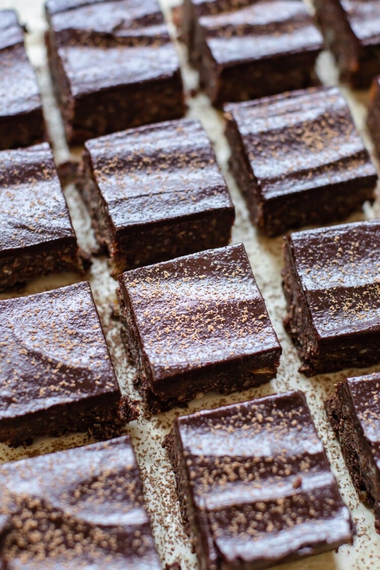 No Bake Date Brownies (df, gf, vegan option) Kroll's Korner