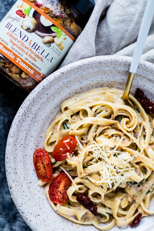 mushroom sauce with pasta