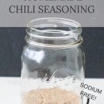 Homemade chili seasoning in a mason jar
