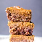 pumpkin pie bars stacked on top of each other