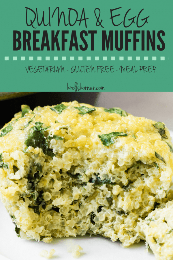 Quinoa Egg Breakfast Muffins High in protein! Kroll's Korner