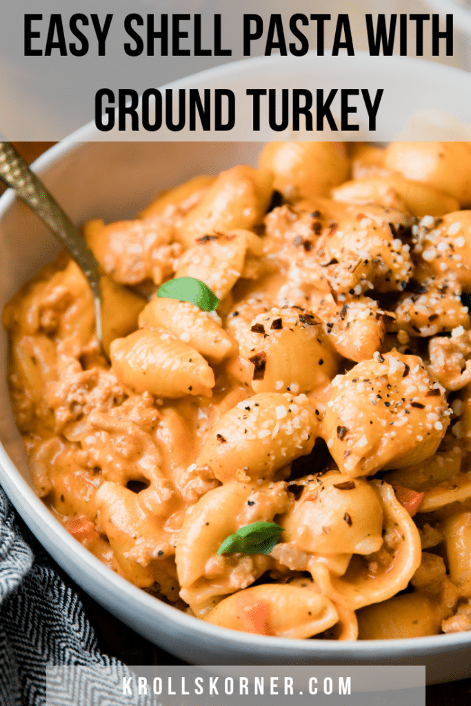 Easy Ground Turkey Pasta (Shell Pasta Recipe!) Kroll's Korner