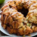 monkey bread made with fresh apples and rum
