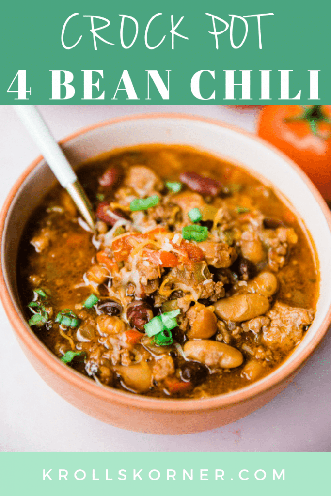 Four Bean Spicy Crock Pot Chili - Easy & SPICY! Kroll's Korner