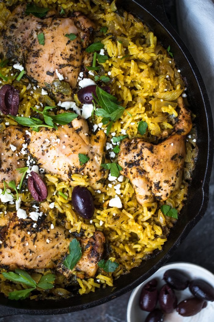 One Pot Mediterranean Chicken and Rice - Kroll's Korner