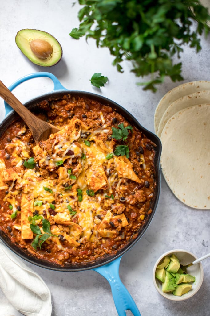 Taco Skillet - One dish dinner that's easy and tasty! (VIDEO)