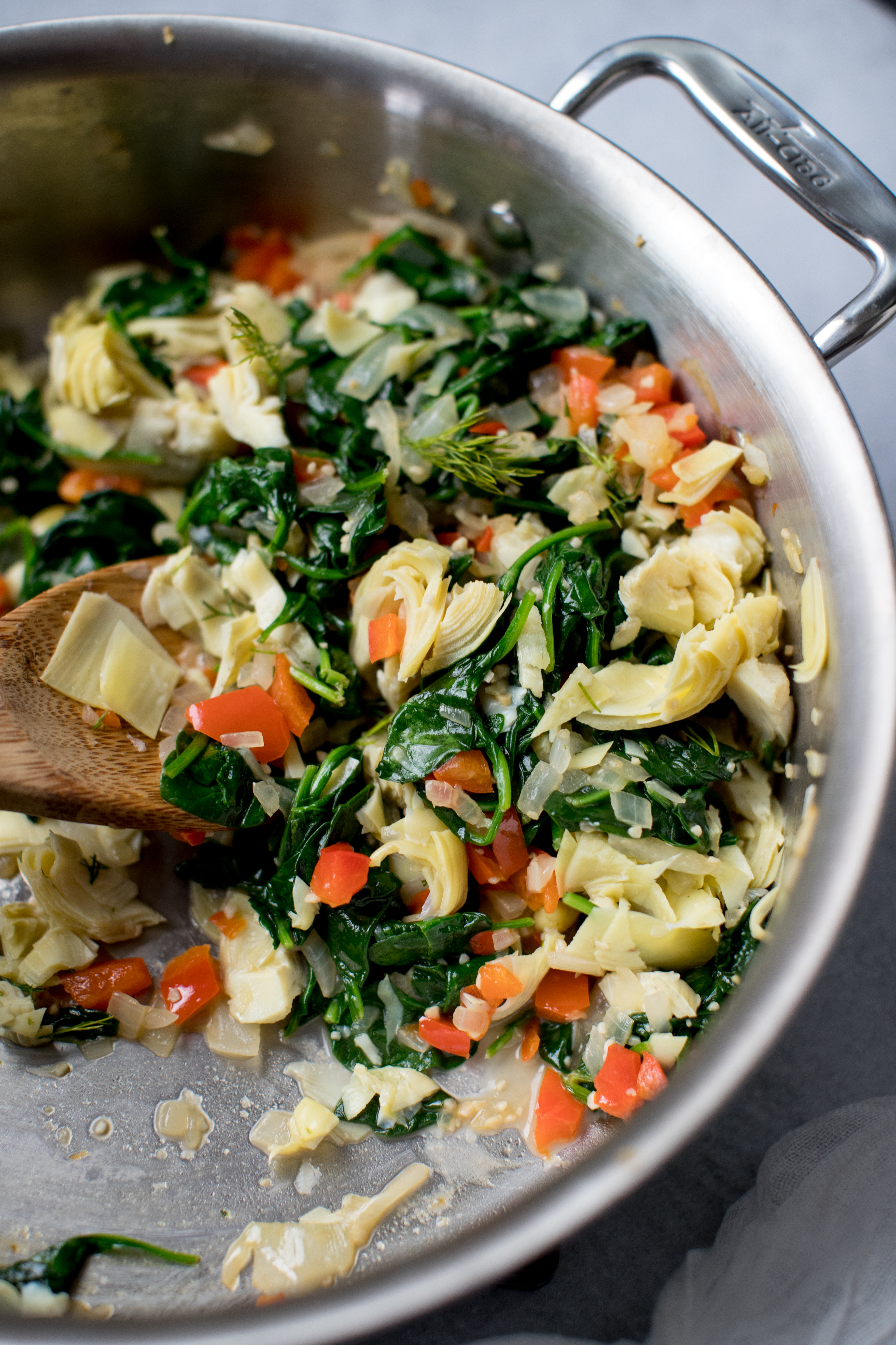 sauteed veggies meant for spinach egg bake recipe