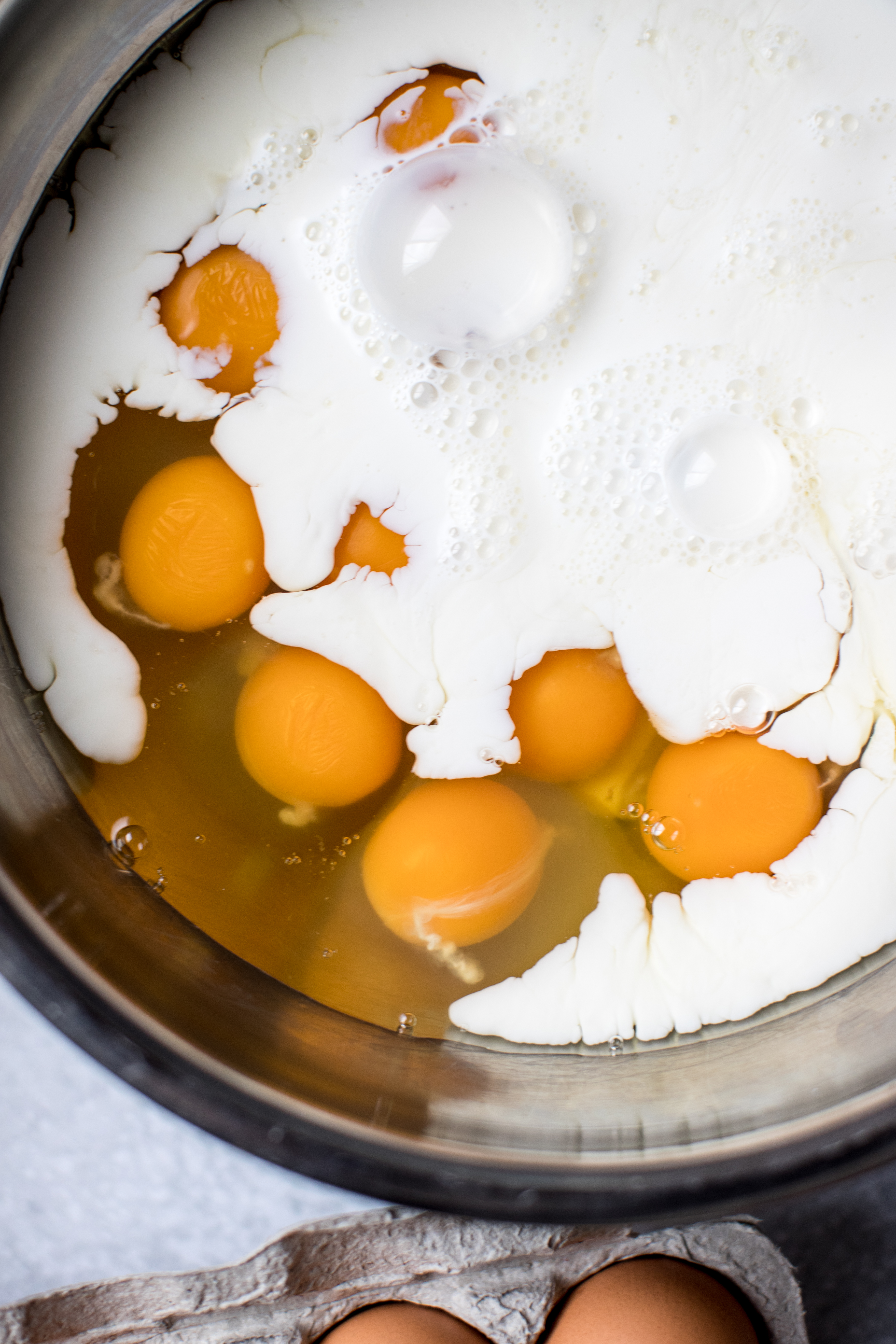 making the filling for a veggie egg bake