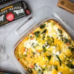 overnight spinach and asparagus egg bake