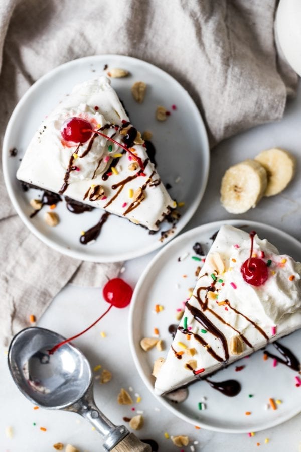 Banana Split Ice Cream Pie (No bake!) Kroll's Korner