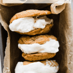 carrot cake cookies with ice cream in the center
